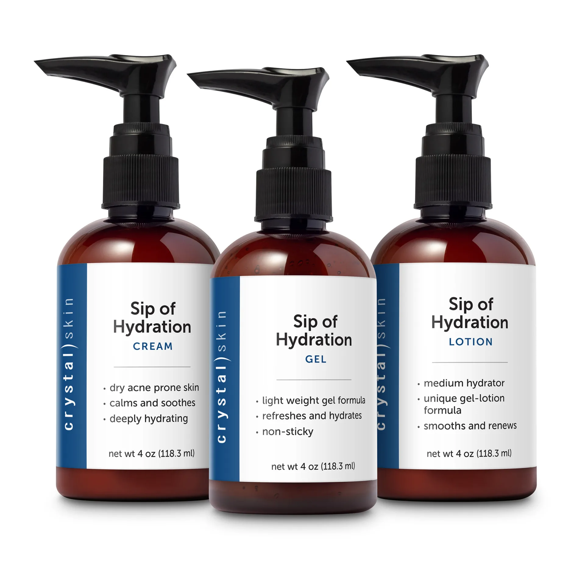 Sip Of Hydration Gel Lotion Cream Skin Care Products 4oz