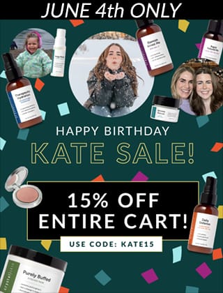 Kate Birthday Sale | Crystal Skin Products | Kaysville Utah | 15% Off Entire Site