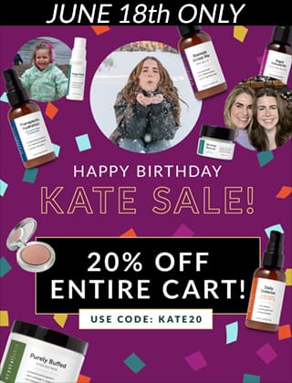 Kate Birthday Sale | Crystal Skin Products | Kaysville Utah | 20% Off Entire Site