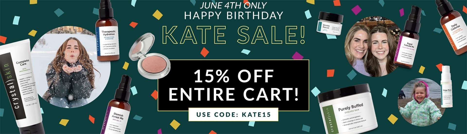 Crystal Skin | 15% off all  products
